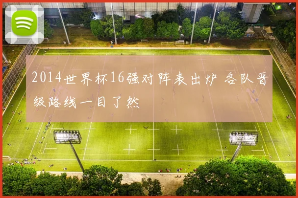 2014世界杯16强对阵表出炉 各队晋级路线一目了然